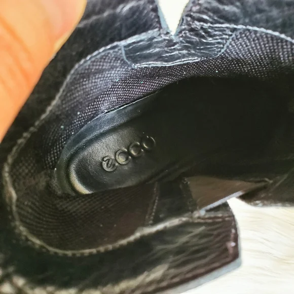 Ecco touch 15 black suede leather boots - Picture 8 of 12